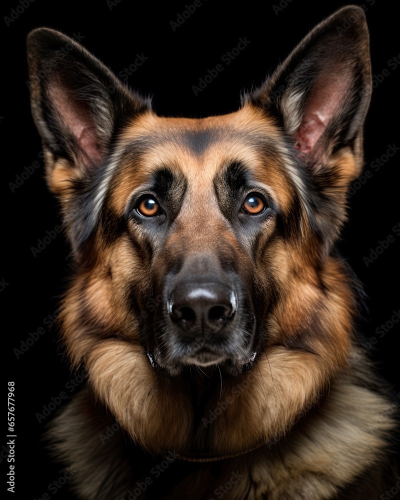German Shepherd dog headshot German Shepherd dog headshot
