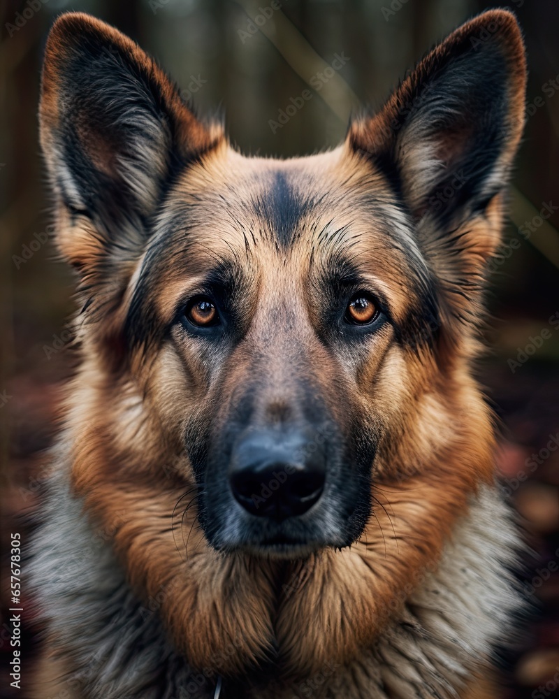 German Shepherd dog headshot German Shepherd dog headshot