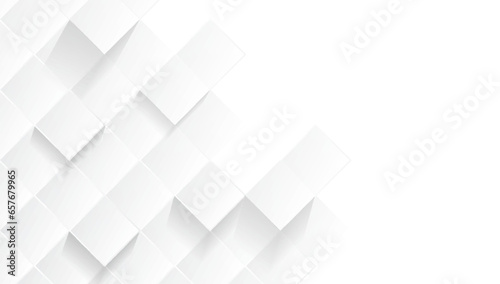 Minimalist and Modern Future Abstract Rectangle Geometric White and Gray Color Square Background Design Illustration