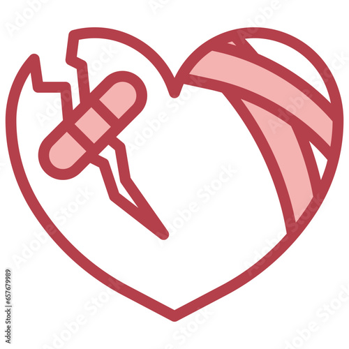 BROKE HEART filled outline icon,linear,outline,graphic,illustration