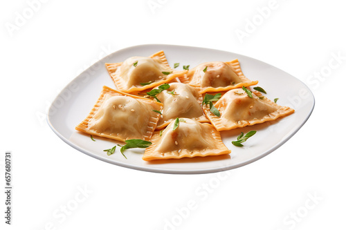 Ravioli is a type of pasta that is popular in Italian cuisine. It consists of small, square or circular pockets of pasta dough filled with a variety of savory or sweet fillings.