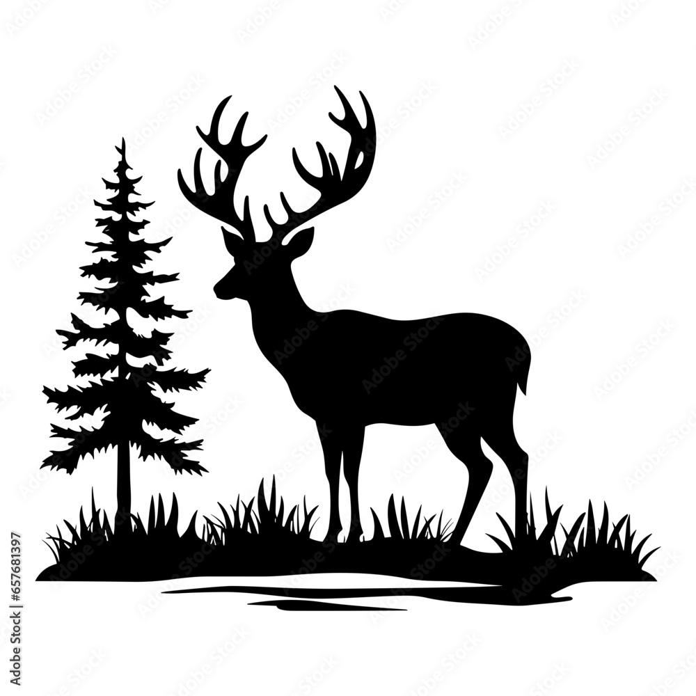 Graceful deer silhouette
Graceful deer silhouette