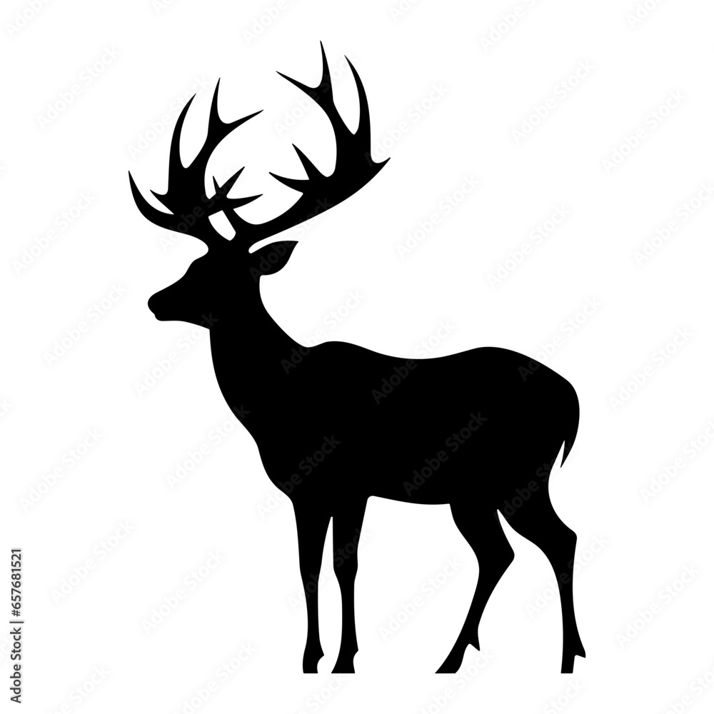 Obraz premium Graceful deer silhouette 