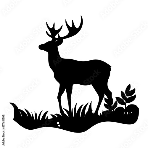 Graceful deer  silhouette
