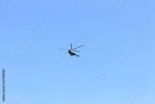 helicopter in flight