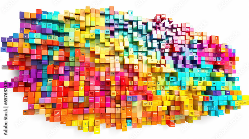 Fototapeta premium Virtual Colorful Abstract Art Theme of Minimalistic Modern Contemporary Background