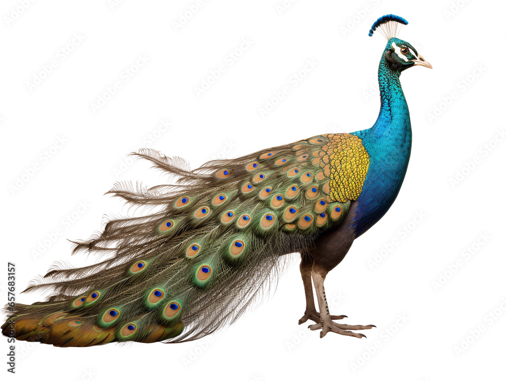 Obraz premium peacock isolated on white background