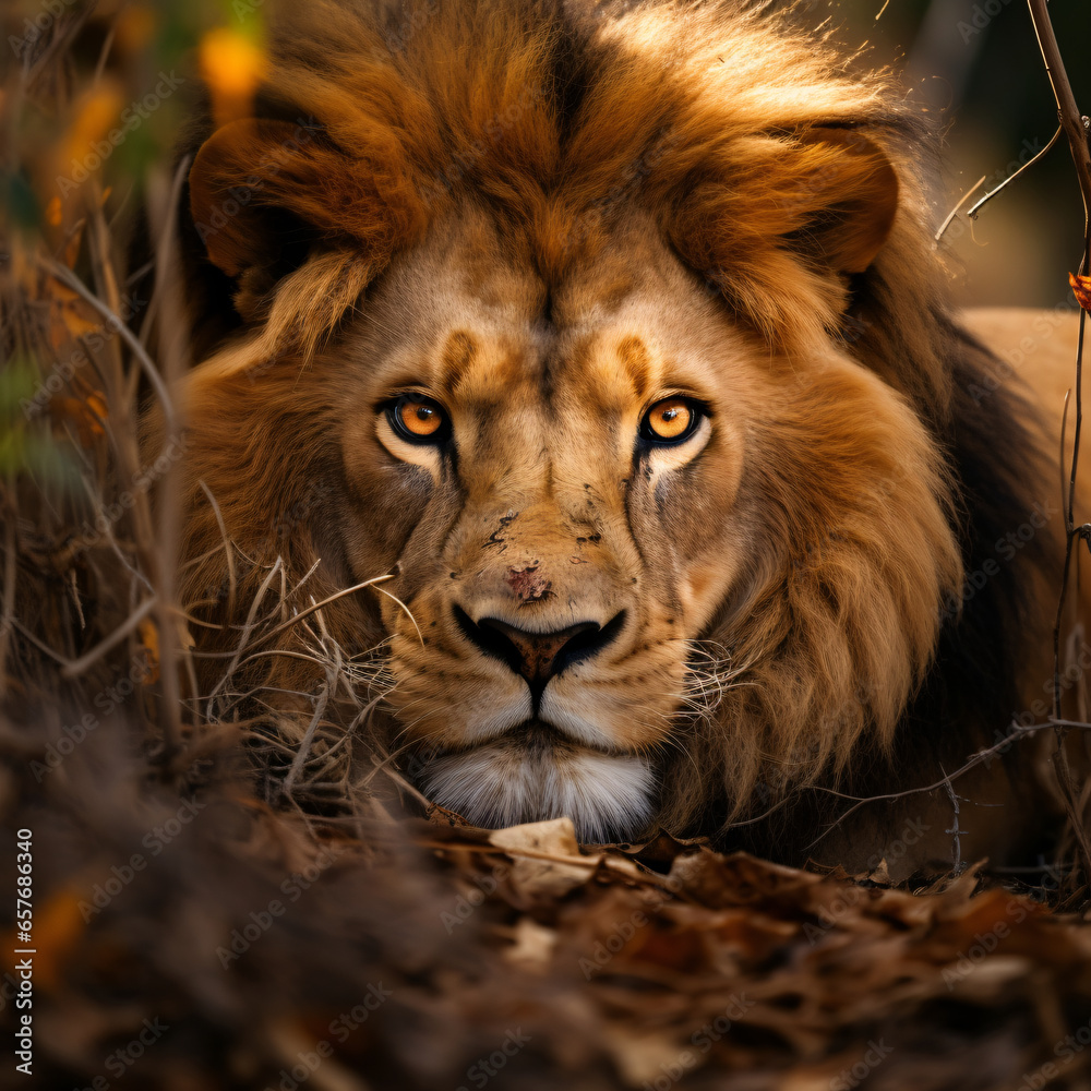 Fototapeta premium portrait of a lion