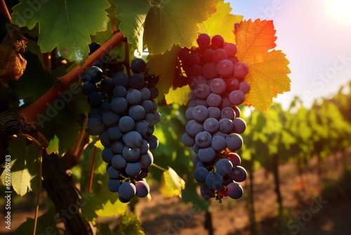 vineyard ripe grapes