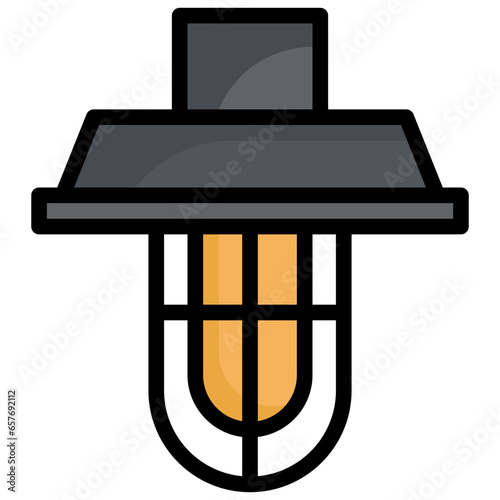 outdoor ceiling lights filled outline icon,linear,outline,graphic,illustration