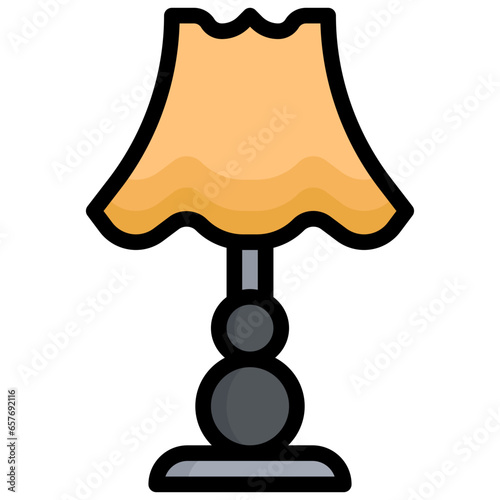 tabel lamp filled outline icon,linear,outline,graphic,illustration