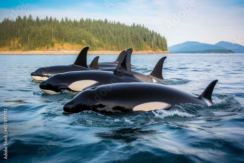 family of orcas. Generative AI