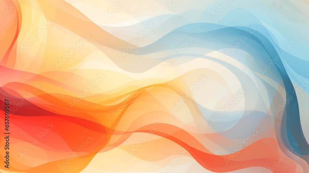Abstract watercolor wave curve background. AI generated