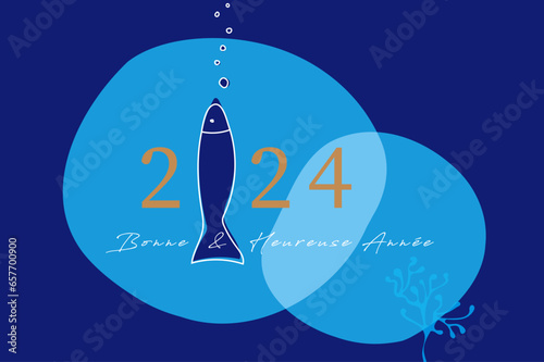 Carte de vœux 2024 sardine