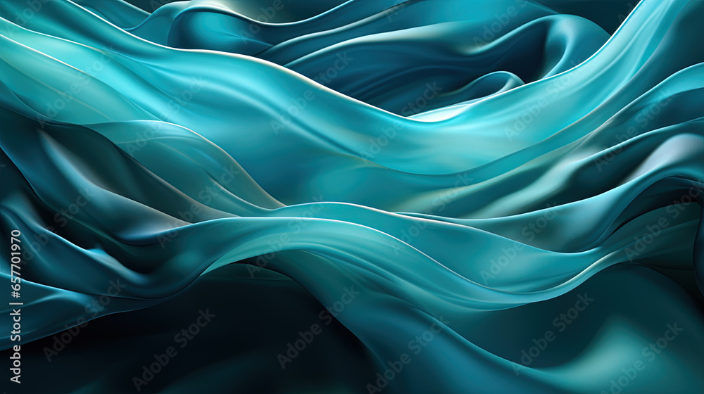 Abstract of Cyan Liquid Gel Thick Wavy Silky Black Background Abstract of Cyan Liquid Gel Thick Wavy Silky Black Background