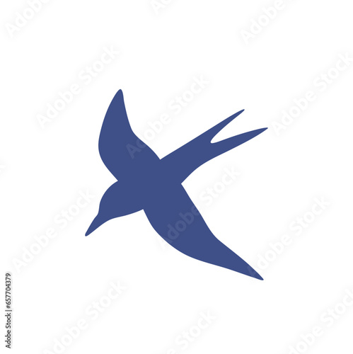 Flying birds silhouette. Vector illustration