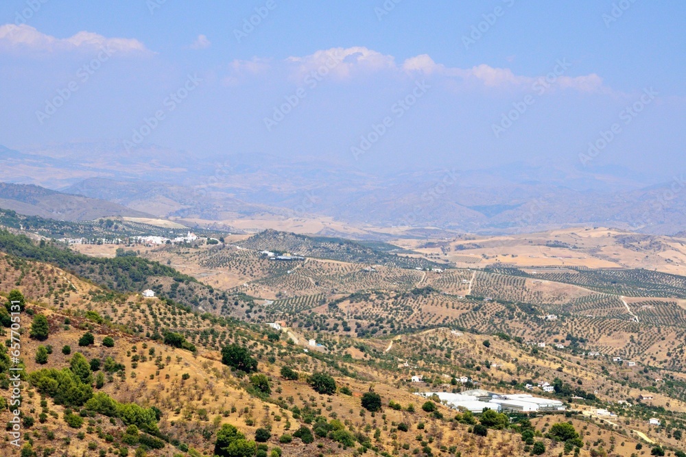 Vista de la Sierra de las Nieves desde Tolox, Málaga 