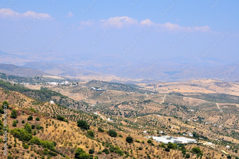Obraz premium Vista de la Sierra de las Nieves desde Tolox, Málaga 