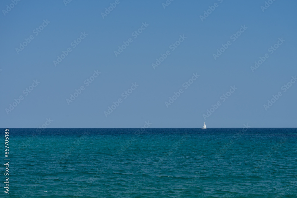 sailing boat on the sea sailing boat on the sea