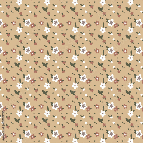 Floral Seamless Pattern Background Design Wallpaper
