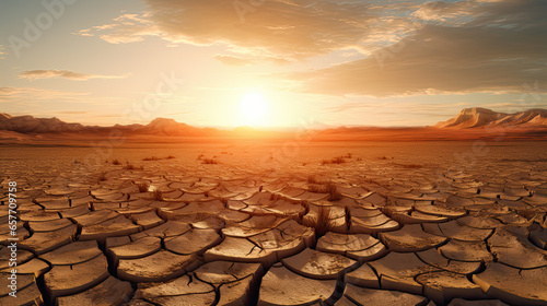 Cracked earth parched land arid soil desert Climate Change