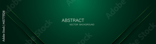 Abstract dark green background with green glowing lines, free space for design.	