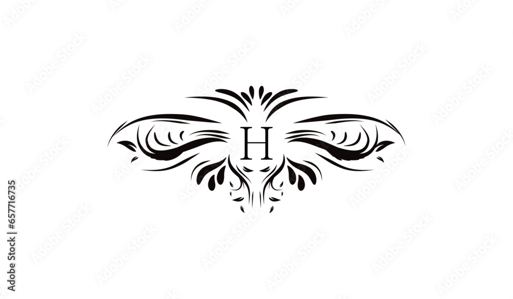 Fototapeta premium Abstract Floral Design Logo H