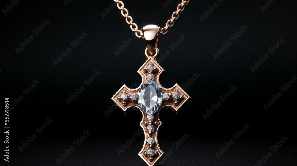 Fototapeta premium Hip hop cross pendant