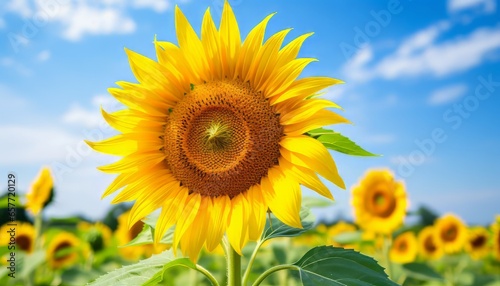 Sunflower of blue sky