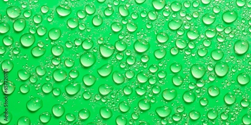 water drops in front of green background
