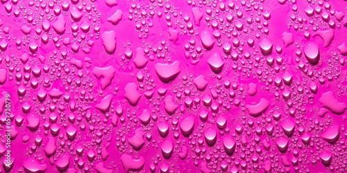 water drops in front of pink background