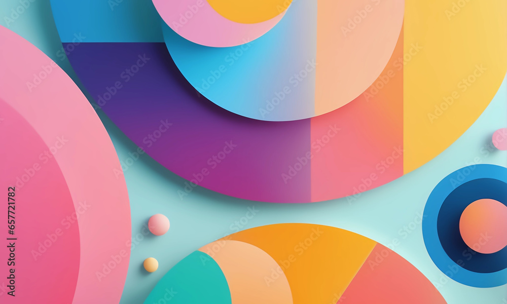 Geometric background with round shapes Geometric background with round shapes