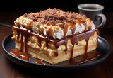 The_square_cup_of_banoffee_pie_on_wooden_board  10