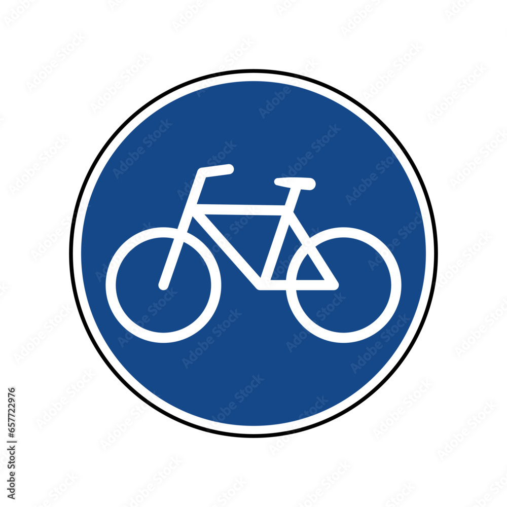 bicycle icon on circle button bicycle icon on circle button