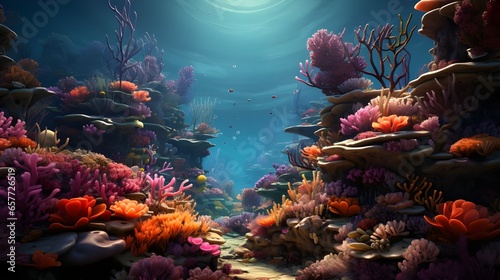 coral reef and fish