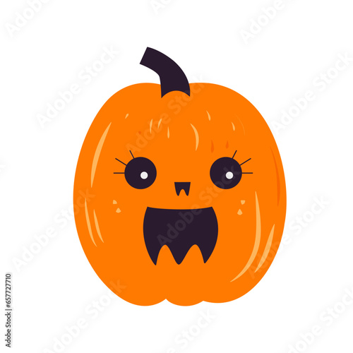 Wallpaper Mural Cute cartoon Halloween, pumpkin. Halloween characters vector in flat style. Torontodigital.ca