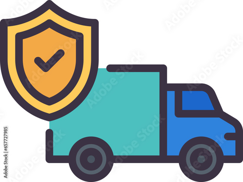 truck delivery protection icon