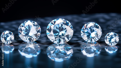 LUXURY DIAMONDS OF VARIOUS CUTS CLOSE-UP, legal AI