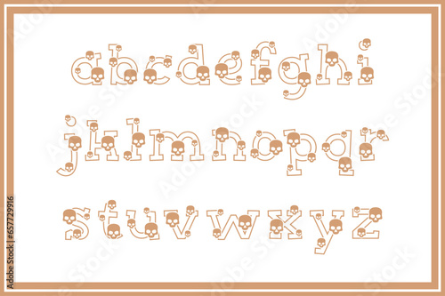 Versatile Collection of Skull Alphabet Letters for Various Uses