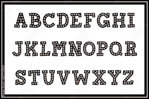 Versatile Collection of Skull Alphabet Letters for Various Uses