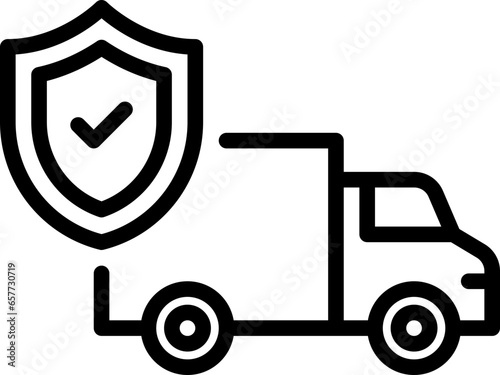 truck delivery protection icon