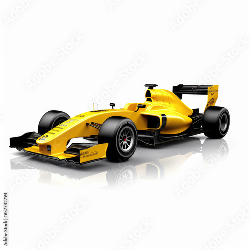 yellow racing car 