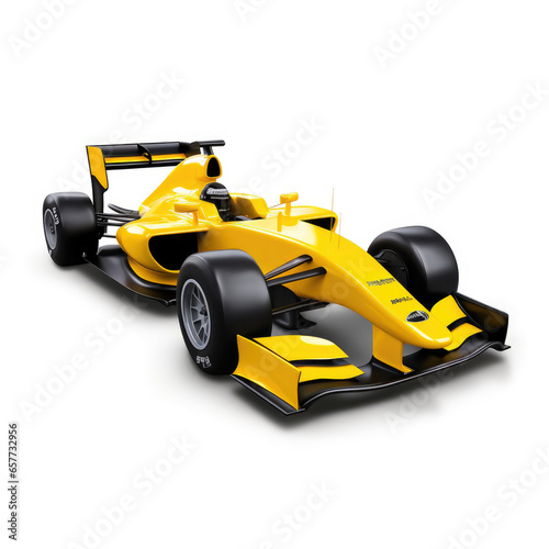 yellow racing car	