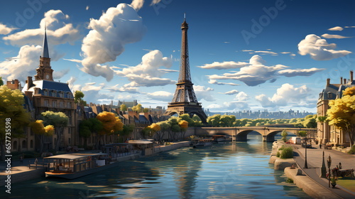 The Eiffel Tower in Paris France