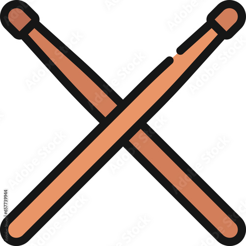 Two Drummer Drumsticks Icon