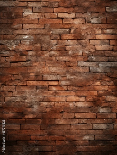 Ancient Brick Creative Abstract Texture Wallpaper. Photorealistic Digital Art Decoration. Abstract Realistic Surface Vertical Background. Ai Generated Vibrant Pattern.