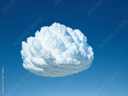 nube redonda sola en el cielo 