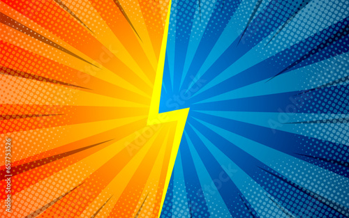 Versus Fight background comic style design. Vector illustration.