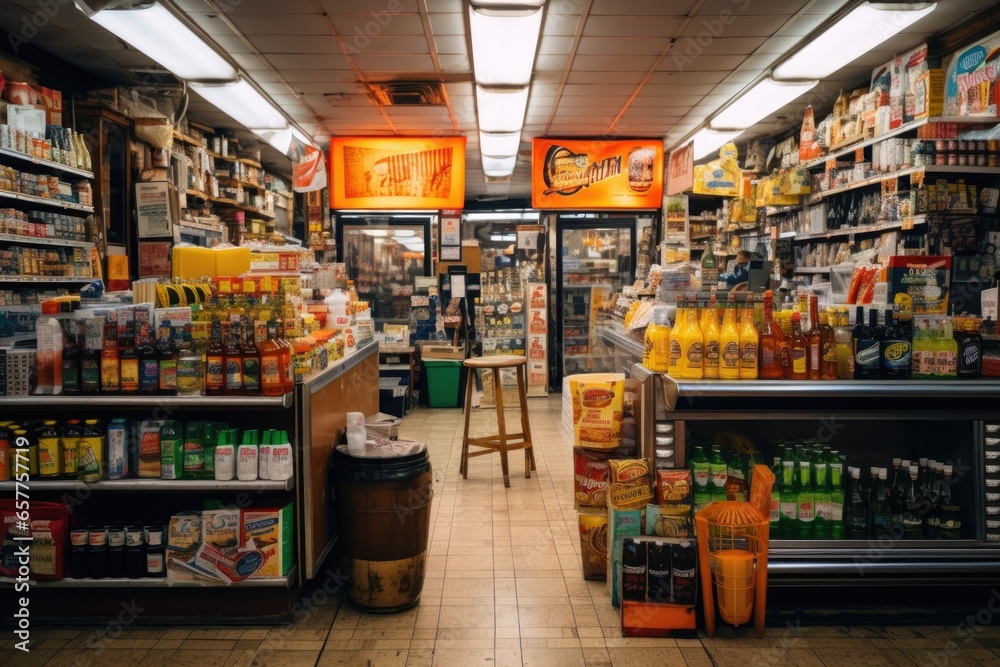 Interior of a grocery store