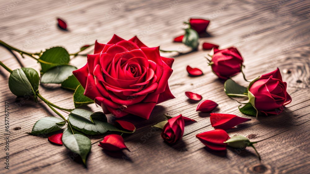red roses on wooden background red roses on wooden background